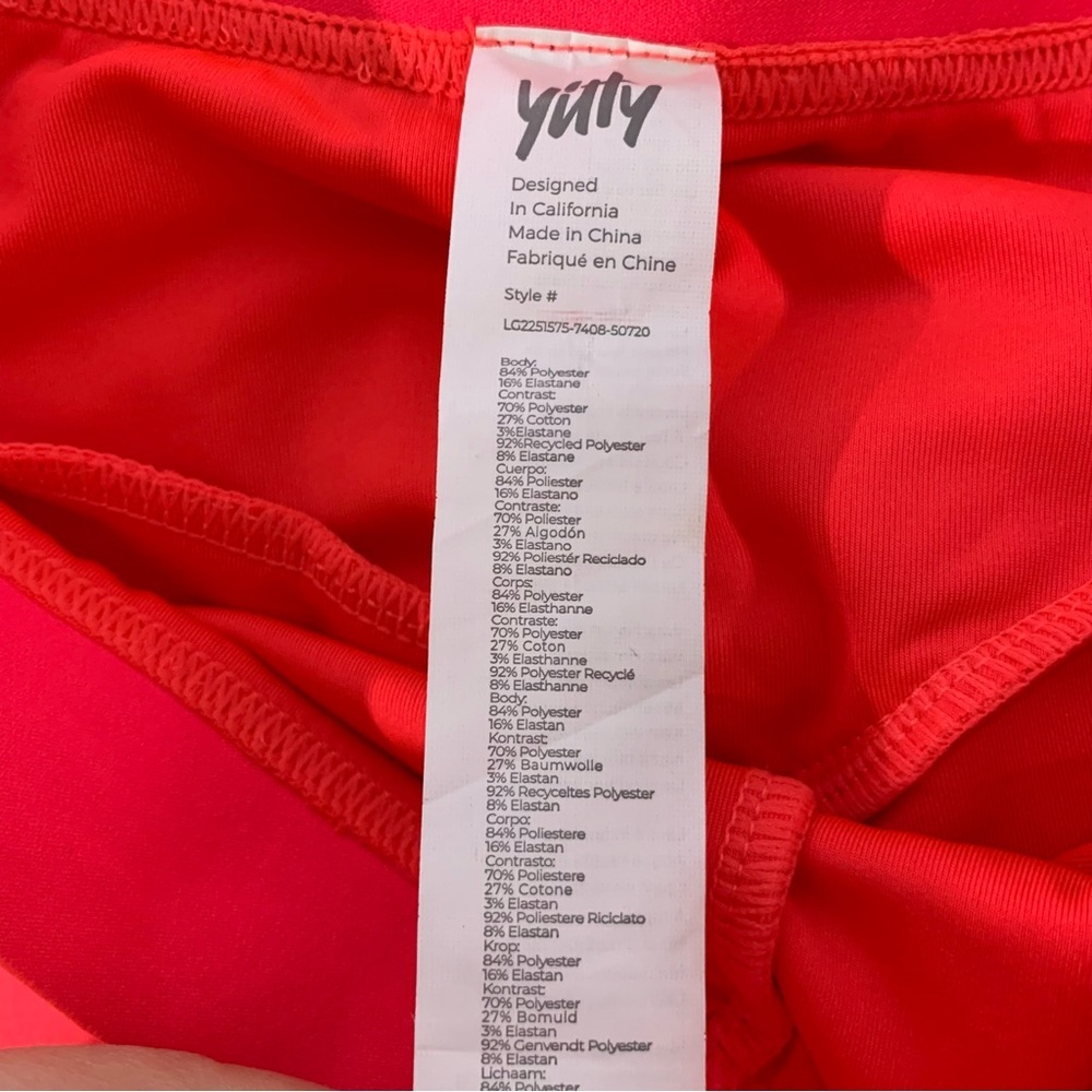 Yitty Major Label Smoothing High Waist Leggings in Neon Orange - Size Small - Picture 3 of 4